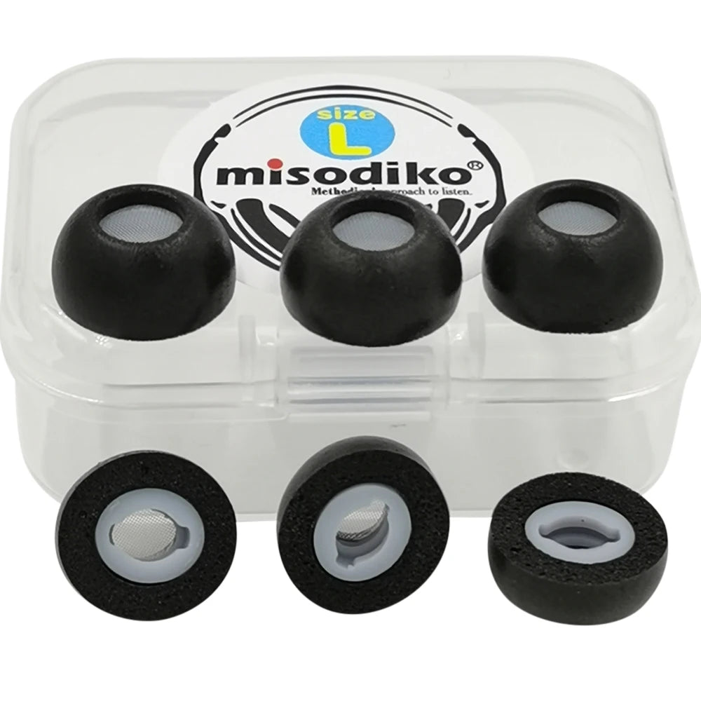 Misodiko-Embouts ovales en mousse à mémoire de forme améliorés, remplacement pour écouteurs sans fil Jabra Elite 85t, True Ear Tips, 3 paires