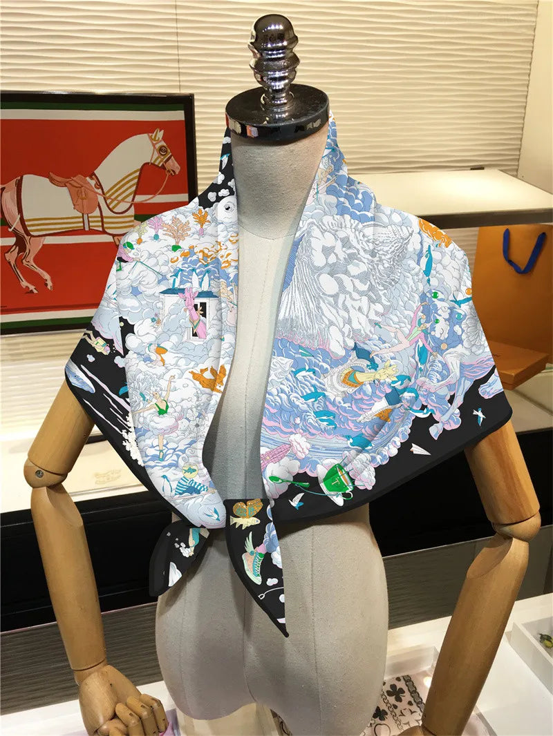 Foulard carré imprimé 90x90