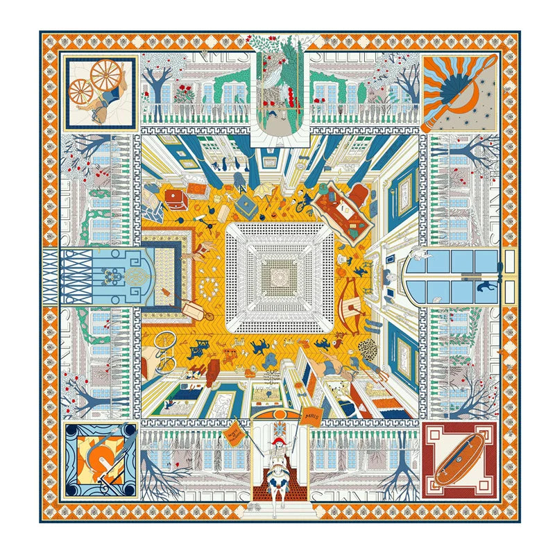 Foulard carré imprimé 90x90