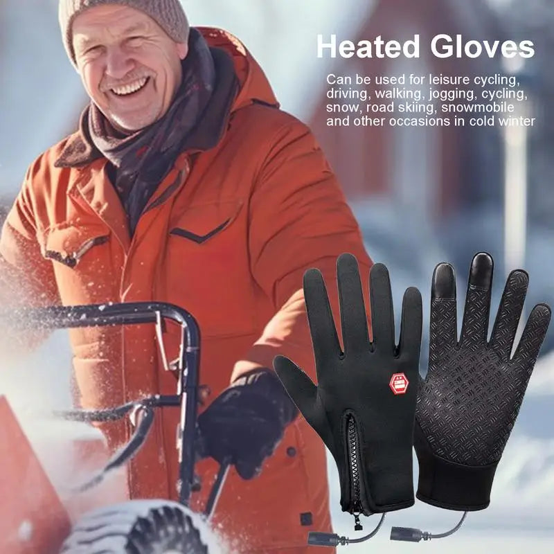 Gants chauffants USB portables pour le cyclisme, mitaines métropolitaines, chauffe-mains, rechargeables, hiver