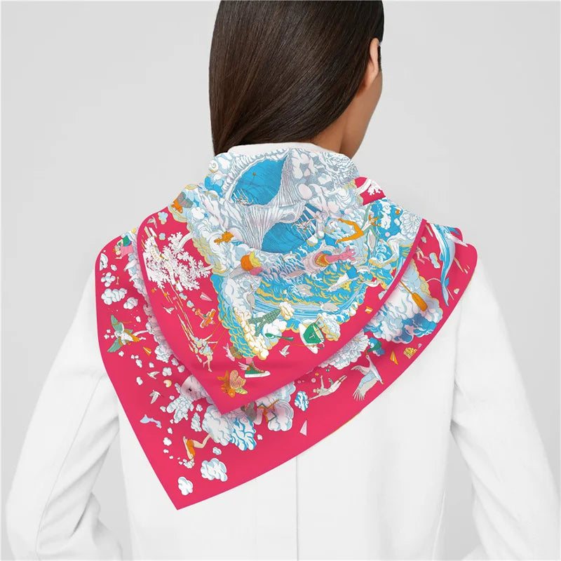 Foulard carré imprimé 90x90