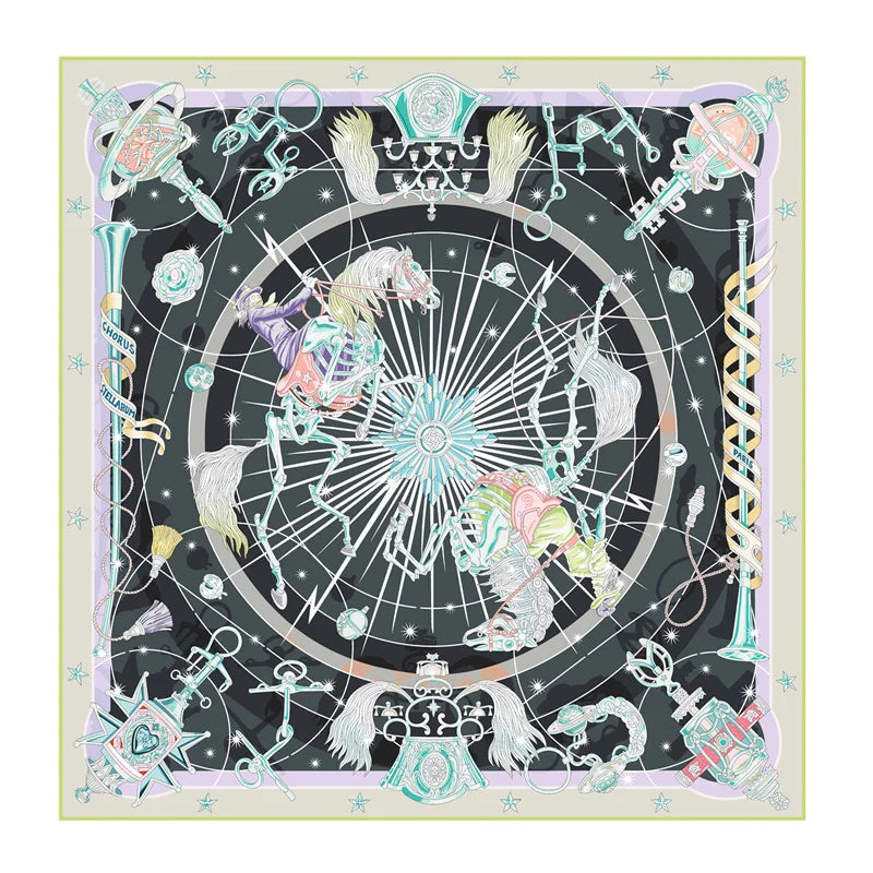 Foulard carré imprimé 90x90