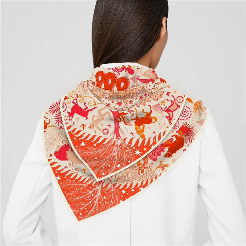 Foulard carré imprimé 90x90