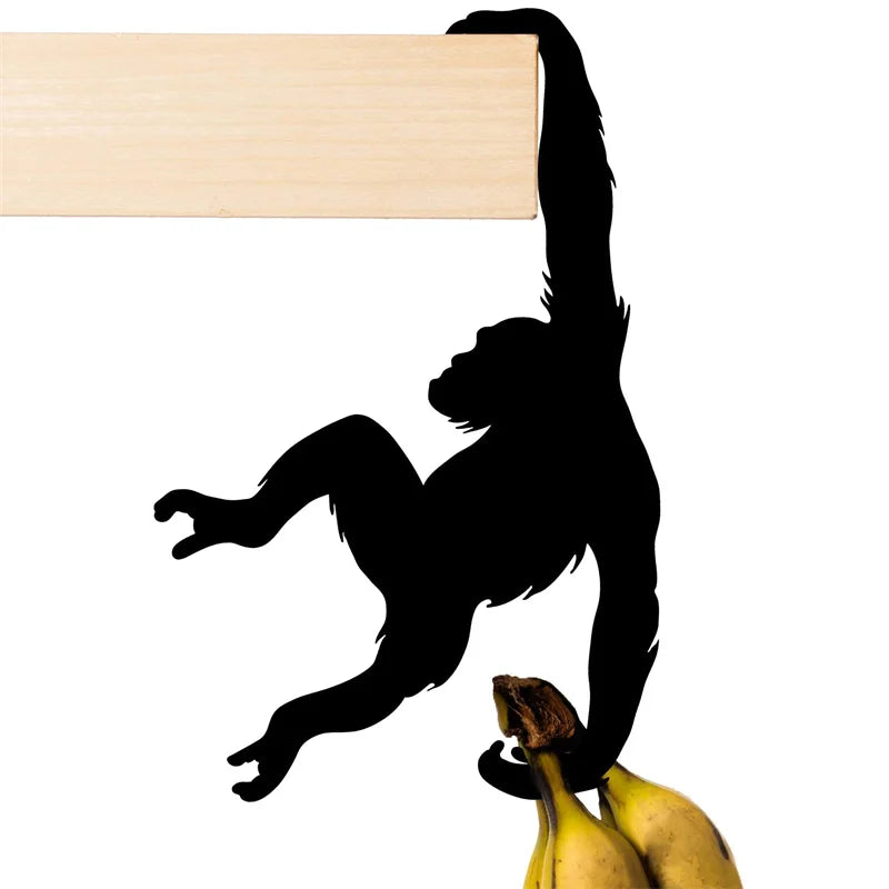 support comique en forme de singe (pour bananes, casque, etc...)