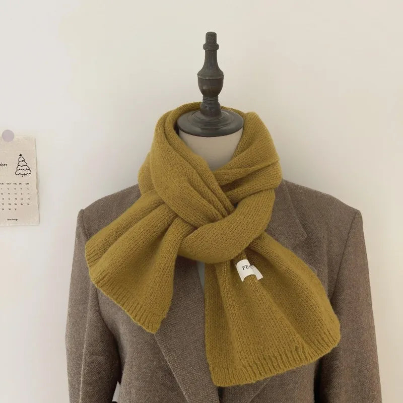 Écharpe simple chic solide douce automne hiver